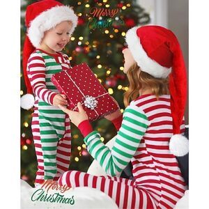 The Childrens Place Boy Girl size 14 Holiday Bodysuit Red Green White Striped PJ